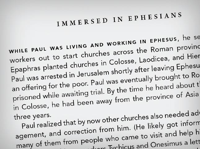 Immerse Bible introduction to Ephesians