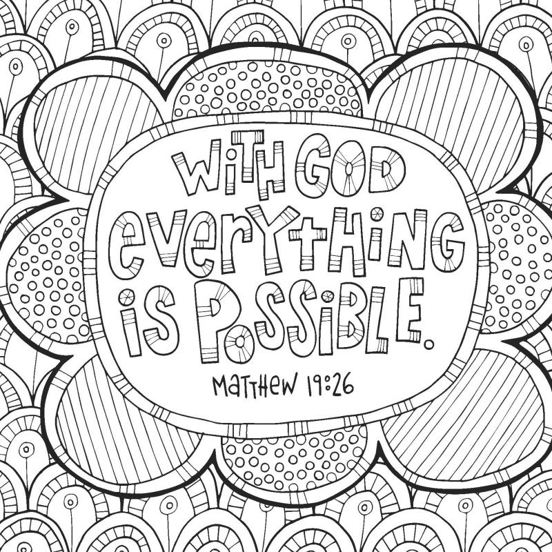 Free Coloring Devotional Pages for Teens - The Arc